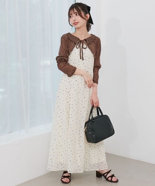 MAJESTIC LEGON / マジェスティックレゴン ロング・マキシ丈ワンピース | ショートボレロセットキャミワンピース | 詳細1