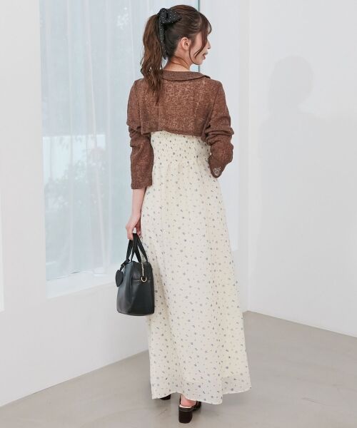 MAJESTIC LEGON / マジェスティックレゴン ロング・マキシ丈ワンピース | ショートボレロセットキャミワンピース | 詳細3