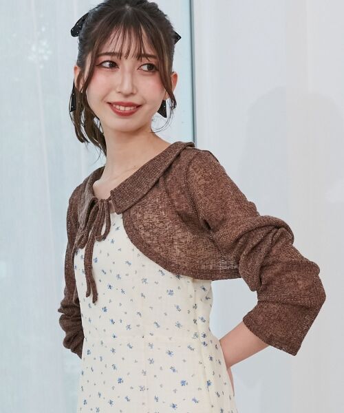 MAJESTIC LEGON / マジェスティックレゴン ロング・マキシ丈ワンピース | ショートボレロセットキャミワンピース | 詳細5