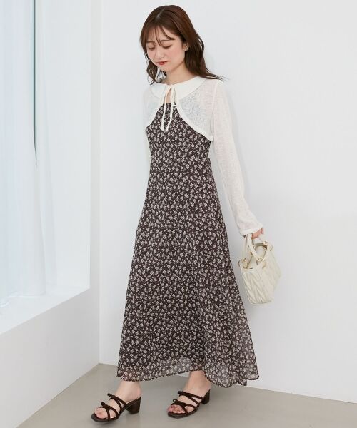 MAJESTIC LEGON / マジェスティックレゴン ロング・マキシ丈ワンピース | ショートボレロセットキャミワンピース | 詳細9