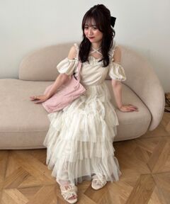 MAJESTIC LEGON / マジェスティックレゴン ロング・マキシ丈ワンピース | スイートチュールティアードワンピース