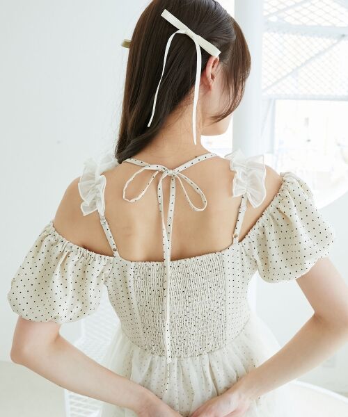 MAJESTIC LEGON / マジェスティックレゴン ロング・マキシ丈ワンピース | スイートチュールティアードワンピース | 詳細11