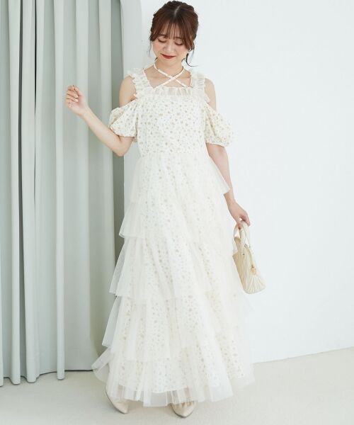 MAJESTIC LEGON / マジェスティックレゴン ロング・マキシ丈ワンピース | スイートチュールティアードワンピース | 詳細16