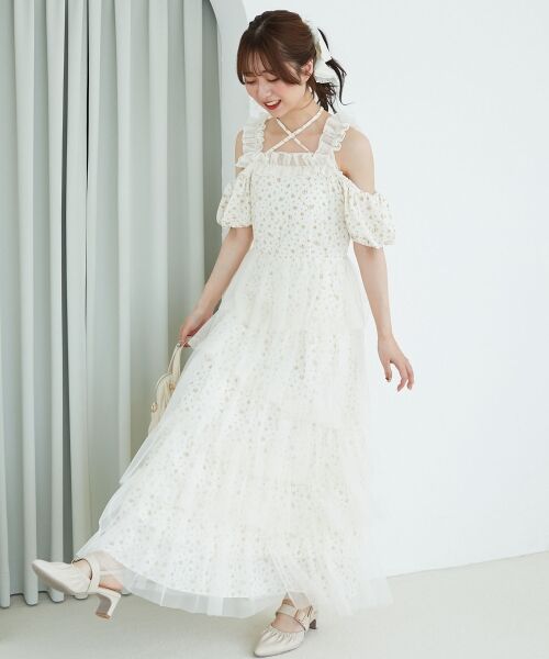 MAJESTIC LEGON / マジェスティックレゴン ロング・マキシ丈ワンピース | スイートチュールティアードワンピース | 詳細17