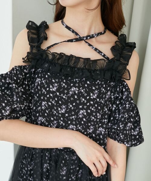 MAJESTIC LEGON / マジェスティックレゴン ロング・マキシ丈ワンピース | スイートチュールティアードワンピース | 詳細30