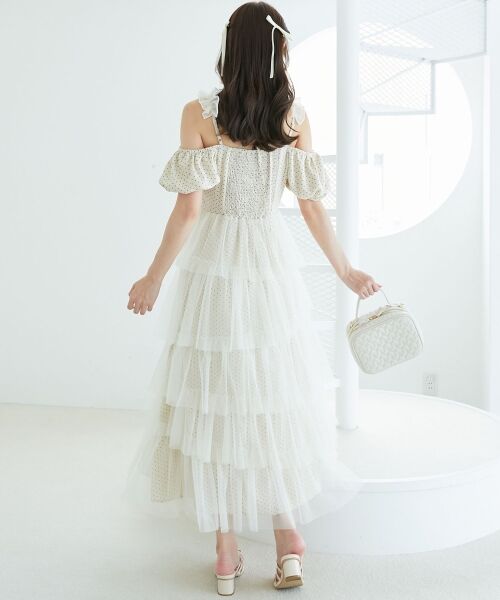 MAJESTIC LEGON / マジェスティックレゴン ロング・マキシ丈ワンピース | スイートチュールティアードワンピース | 詳細7