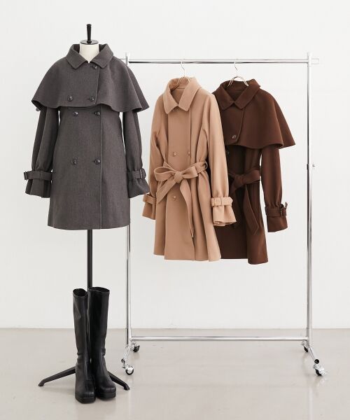 MAJESTIC LEGON / マジェスティックレゴン その他アウター | ケープセットミディコート | 詳細1