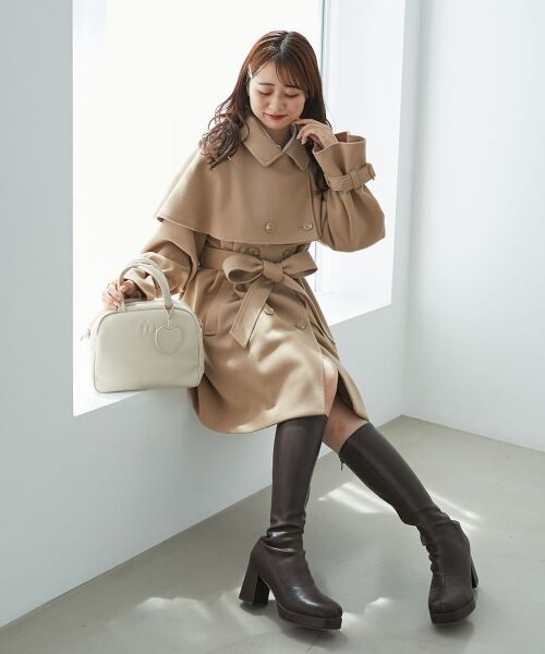 MAJESTIC LEGON / マジェスティックレゴン その他アウター | ケープセットミディコート | 詳細2