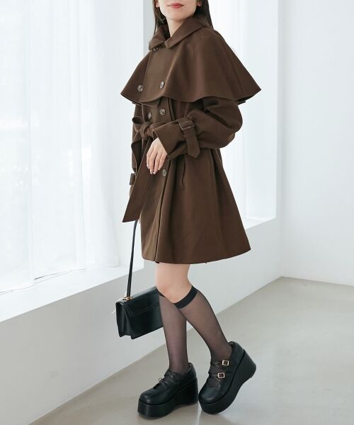 MAJESTIC LEGON / マジェスティックレゴン その他アウター | ケープセットミディコート | 詳細24