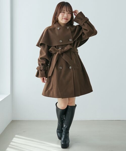 MAJESTIC LEGON / マジェスティックレゴン その他アウター | ケープセットミディコート | 詳細25