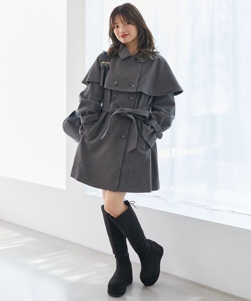 MAJESTIC LEGON / マジェスティックレゴン その他アウター | ケープセットミディコート | 詳細28