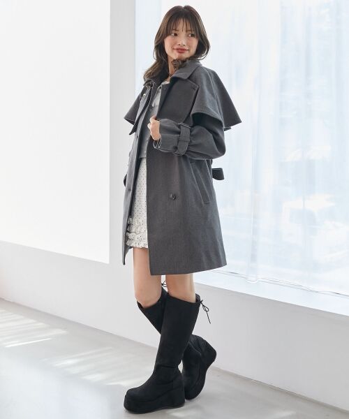 MAJESTIC LEGON / マジェスティックレゴン その他アウター | ケープセットミディコート | 詳細30