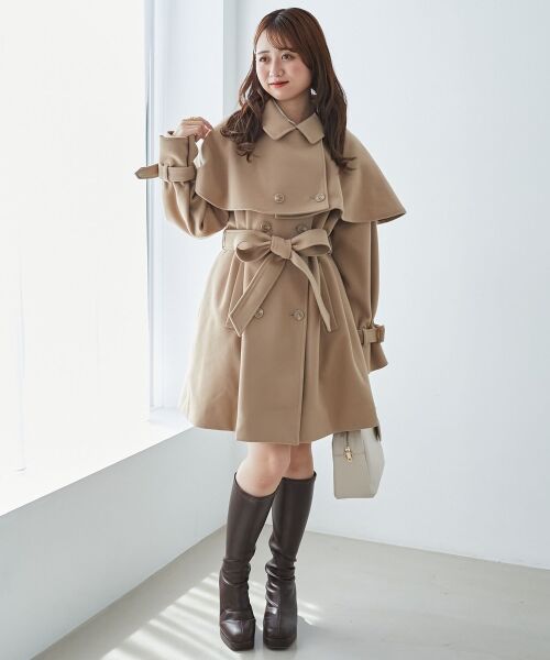 MAJESTIC LEGON / マジェスティックレゴン その他アウター | ケープセットミディコート | 詳細4