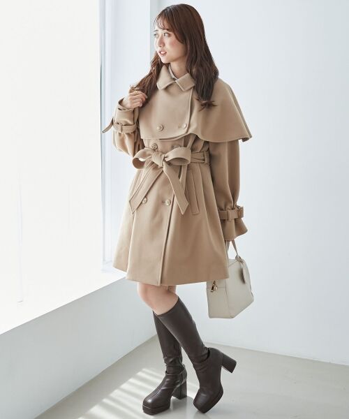 MAJESTIC LEGON / マジェスティックレゴン その他アウター | ケープセットミディコート | 詳細5