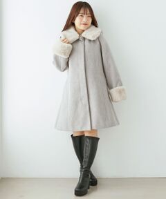 MAJESTIC LEGON / マジェスティックレゴン その他アウター | 7wayファー×ビジューコート