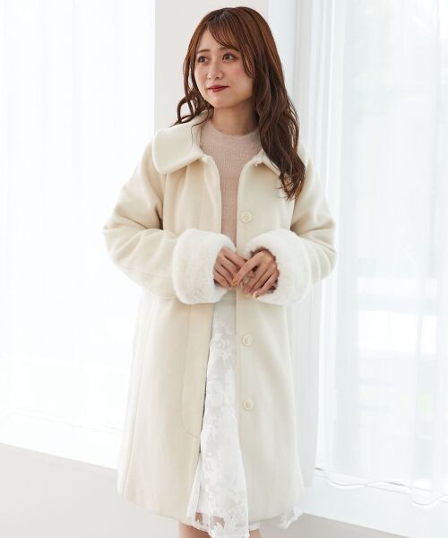 MAJESTIC LEGON / マジェスティックレゴン その他アウター | 7wayファー×ビジューコート | 詳細12