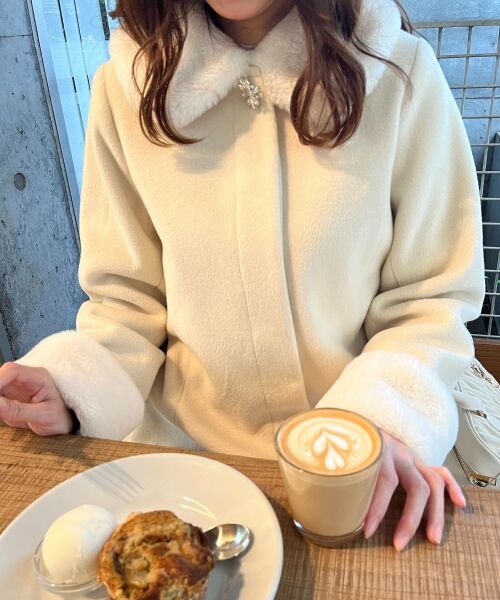 MAJESTIC LEGON / マジェスティックレゴン その他アウター | 7wayファー×ビジューコート | 詳細18