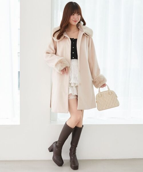 MAJESTIC LEGON / マジェスティックレゴン その他アウター | 7wayファー×ビジューコート | 詳細26