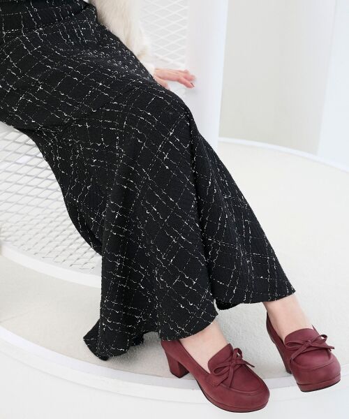 MAJESTIC LEGON/マジェスティックレゴン リボンヒールローファー ボルドー XL MAJESTIC LEGON/マジェスティックレゴン リボンヒールローファー ボルドー XL
