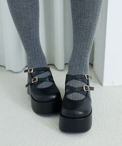 MAJESTIC LEGON / マジェスティックレゴン パンプス | ダブルクロス厚底シューズ