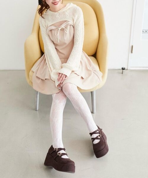 MAJESTIC LEGON / マジェスティックレゴン パンプス | ダブルクロス厚底シューズ | 詳細1