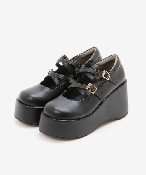 MAJESTIC LEGON / マジェスティックレゴン パンプス | ダブルクロス厚底シューズ | 詳細15