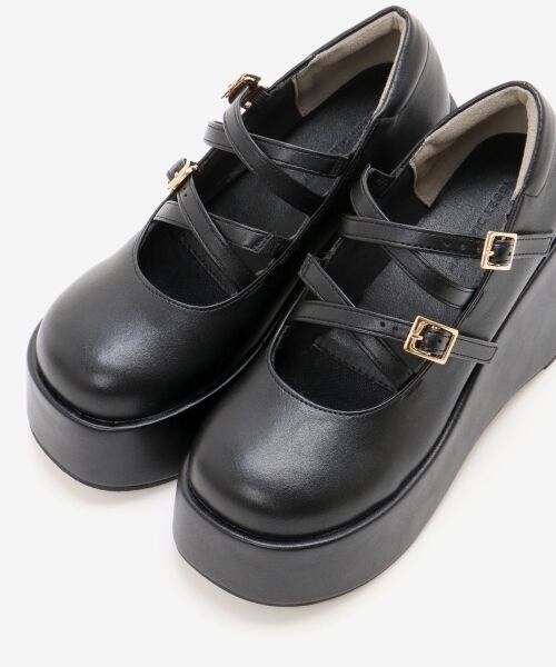 MAJESTIC LEGON / マジェスティックレゴン パンプス | ダブルクロス厚底シューズ | 詳細20