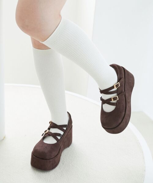 MAJESTIC LEGON / マジェスティックレゴン パンプス | ダブルクロス厚底シューズ | 詳細6