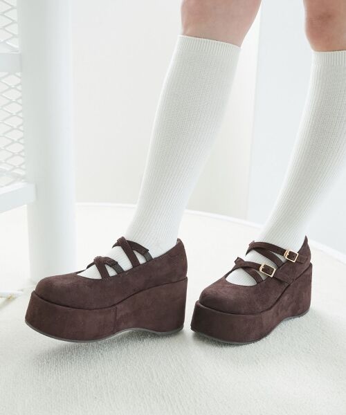 MAJESTIC LEGON / マジェスティックレゴン パンプス | ダブルクロス厚底シューズ | 詳細7