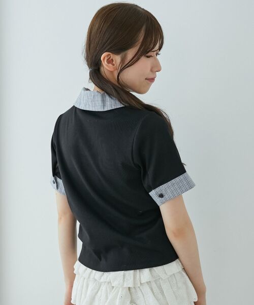 MAJESTIC LEGON / マジェスティックレゴン カットソー | シャツドッキングカットトップス | 詳細20