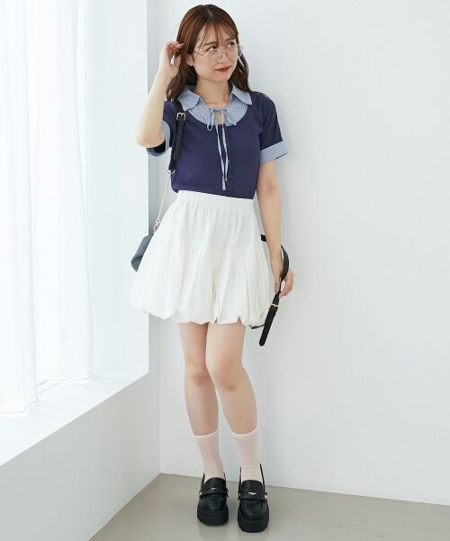 MAJESTIC LEGON / マジェスティックレゴン カットソー | シャツドッキングカットトップス | 詳細22