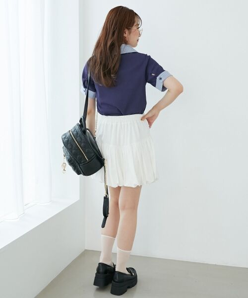 MAJESTIC LEGON / マジェスティックレゴン カットソー | シャツドッキングカットトップス | 詳細24