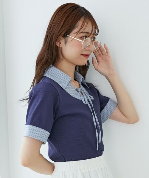 MAJESTIC LEGON / マジェスティックレゴン カットソー | シャツドッキングカットトップス | 詳細27