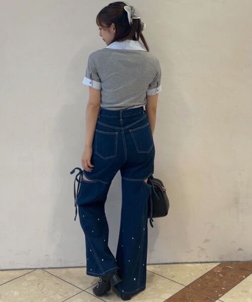 MAJESTIC LEGON / マジェスティックレゴン カットソー | シャツドッキングカットトップス | 詳細4