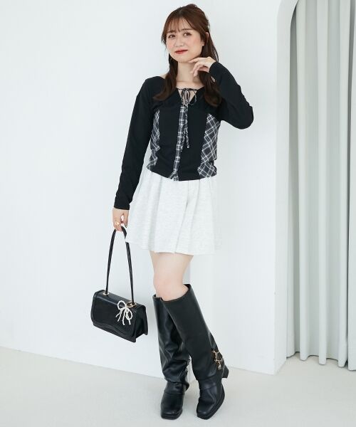 MAJESTIC LEGON / マジェスティックレゴン カットソー | バイカラーチェックトップス | 詳細15