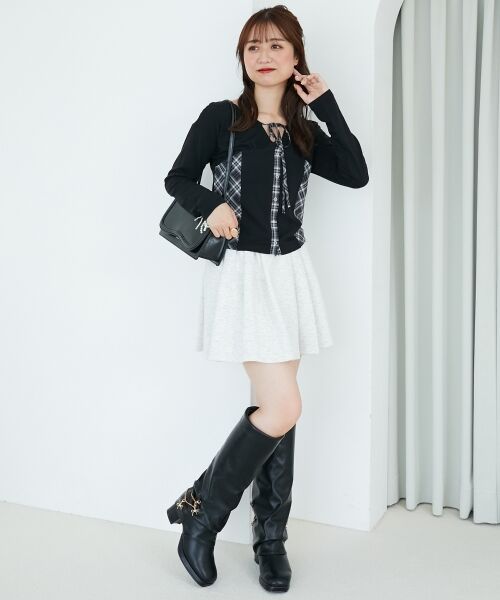 MAJESTIC LEGON / マジェスティックレゴン カットソー | バイカラーチェックトップス | 詳細16