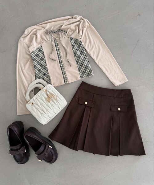 MAJESTIC LEGON / マジェスティックレゴン カットソー | バイカラーチェックトップス | 詳細23