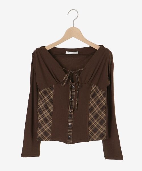 MAJESTIC LEGON / マジェスティックレゴン カットソー | バイカラーチェックトップス | 詳細26