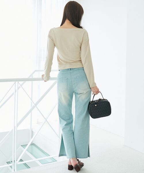 MAJESTIC LEGON / マジェスティックレゴン カットソー | バイカラーチェックトップス | 詳細3