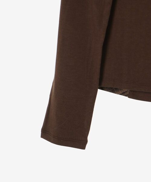 MAJESTIC LEGON / マジェスティックレゴン カットソー | バイカラーチェックトップス | 詳細30