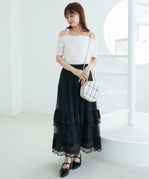 MAJESTIC LEGON / マジェスティックレゴン カットソー | キラキラビジューオフショルトップス | 詳細1