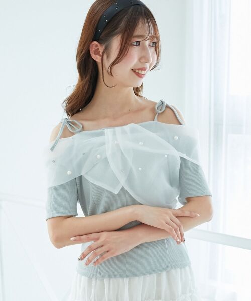 MAJESTIC LEGON / マジェスティックレゴン カットソー | キラキラビジューオフショルトップス | 詳細11