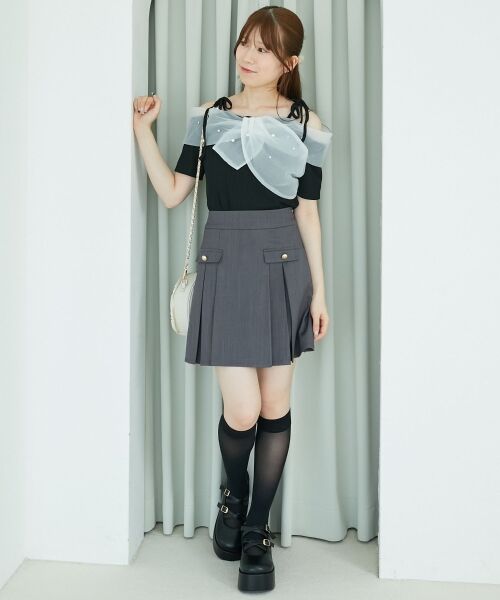 MAJESTIC LEGON / マジェスティックレゴン カットソー | キラキラビジューオフショルトップス | 詳細15