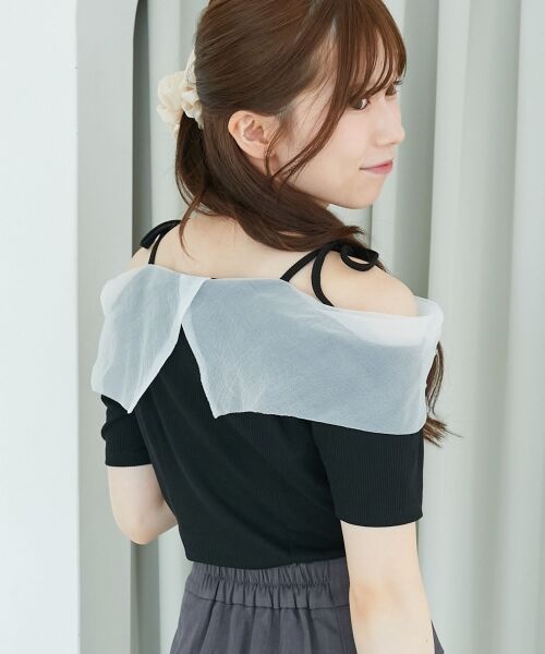 MAJESTIC LEGON / マジェスティックレゴン カットソー | キラキラビジューオフショルトップス | 詳細19