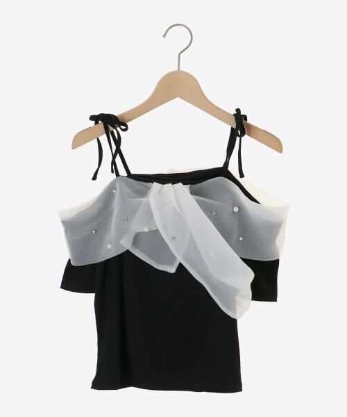 MAJESTIC LEGON / マジェスティックレゴン カットソー | キラキラビジューオフショルトップス | 詳細25