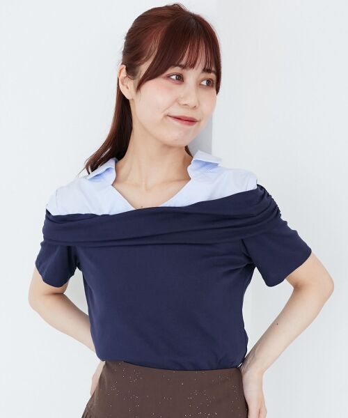 MAJESTIC LEGON / マジェスティックレゴン カットソー | シャツドッキングオフショルトップス | 詳細10