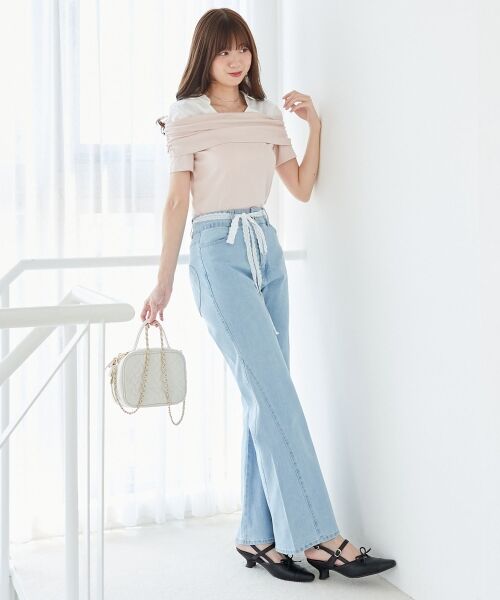 MAJESTIC LEGON / マジェスティックレゴン カットソー | シャツドッキングオフショルトップス | 詳細14