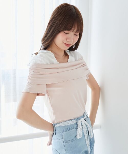 MAJESTIC LEGON / マジェスティックレゴン カットソー | シャツドッキングオフショルトップス | 詳細17