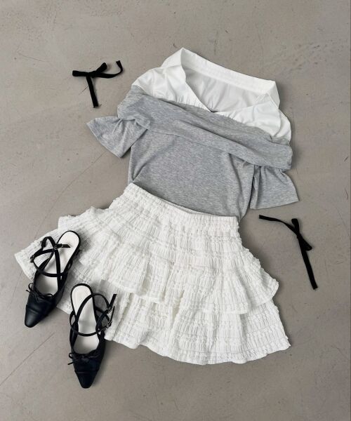 MAJESTIC LEGON / マジェスティックレゴン カットソー | シャツドッキングオフショルトップス | 詳細22