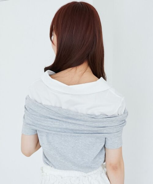 MAJESTIC LEGON / マジェスティックレゴン カットソー | シャツドッキングオフショルトップス | 詳細6